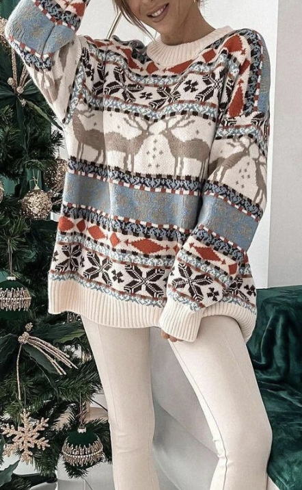 クリスマス_ファッション_ニット_レディース